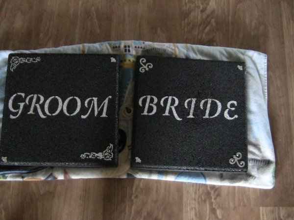 DIY's Complete - Outdoor B & G stepping stone & bouquets