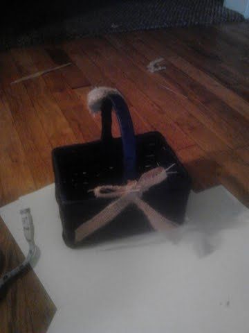 DIY Flower Basket, Ring Bearer Box and Cones for Pew Ends
