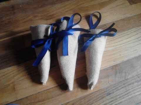 DIY Flower Basket, Ring Bearer Box and Cones for Pew Ends