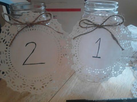 My DIY pew ends, toasting flutes, and table numbers