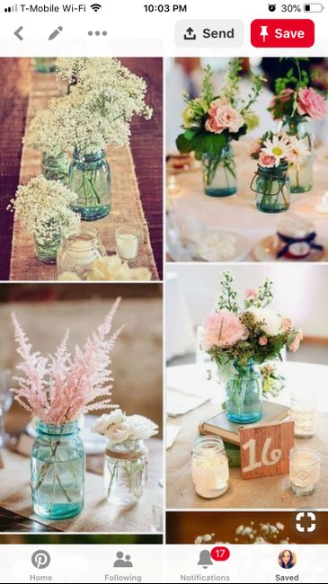 Alternatives to wood slice centerpieces? 9