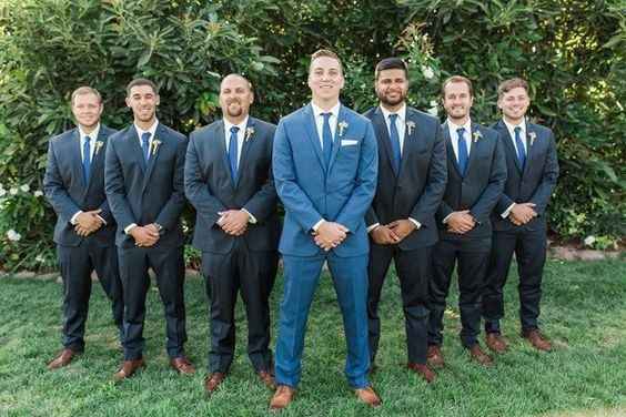 Groomsmen in Charcoal Gray 