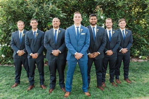 Groomsmen in Charcoal Gray 