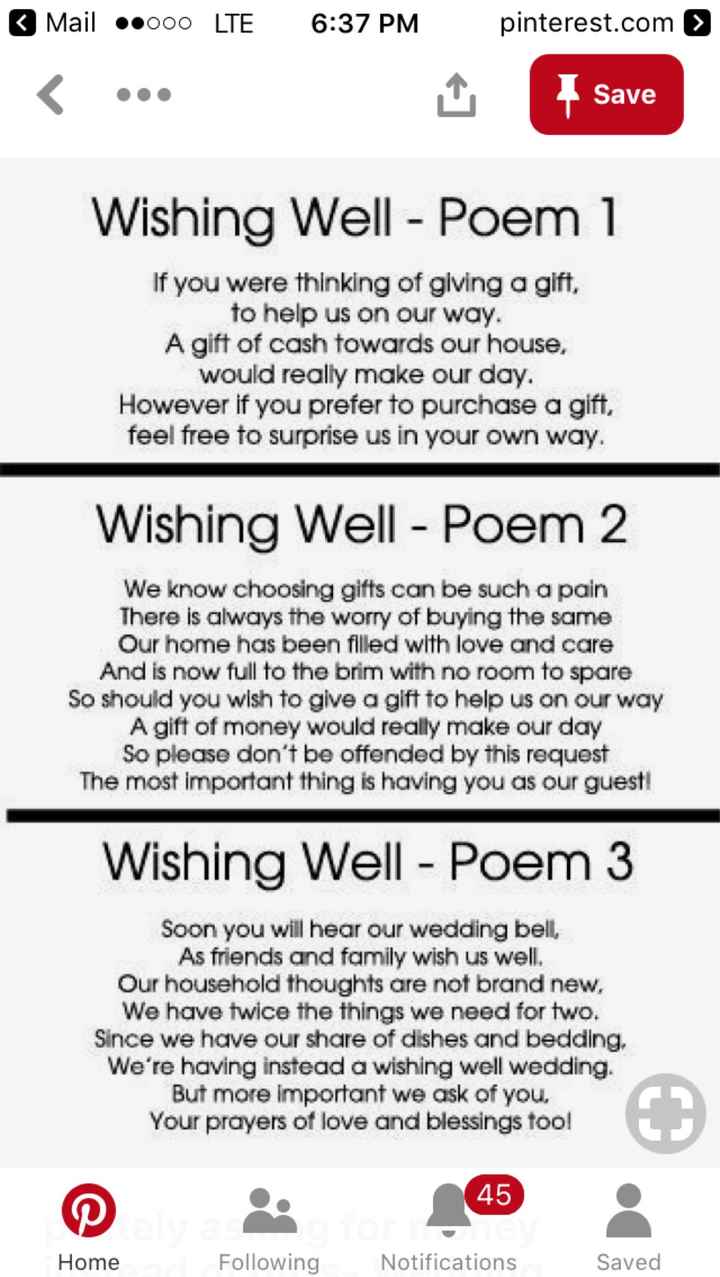 How to ask for money rather than gifts? - 1