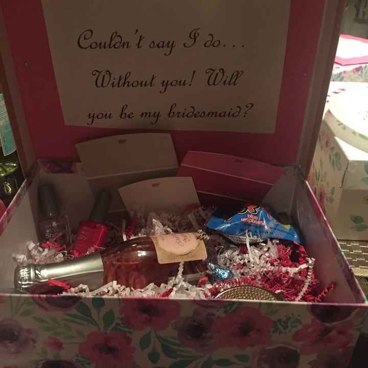 How did you ask your bridesmaids?