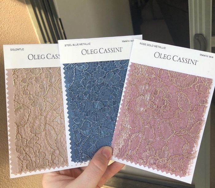 Metallic swatches in natural light