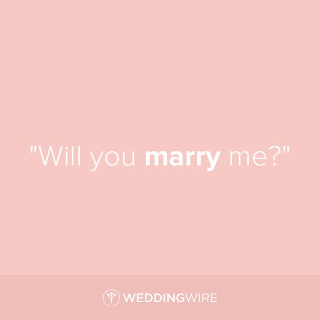 Who said it? - "Will you marry me? 1