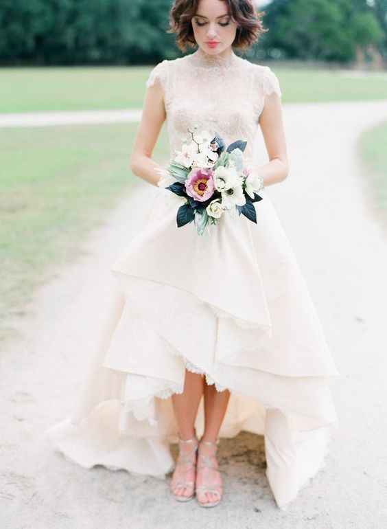 Ivory tea length/high low style
