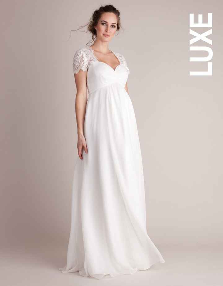 Ivory Silk & Lace Maternity Wedding Gown - Seraphine