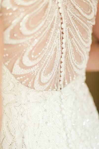 lace and beaded wedding gown