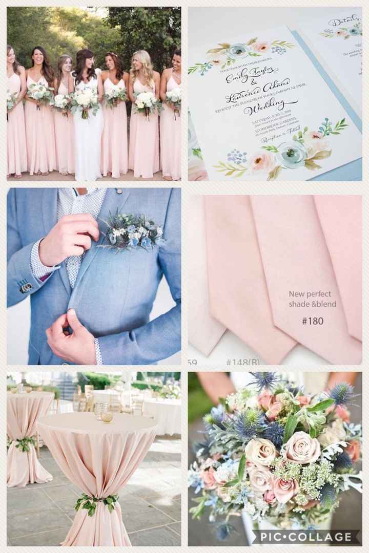 Blush and Dusty Blue