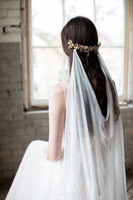 Drape veil with hair down? Side/front views appreciated 5