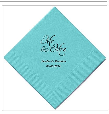 PSA: $9.99 personalized napkins at The Knot wedding shop today with free shipping on orders over $25