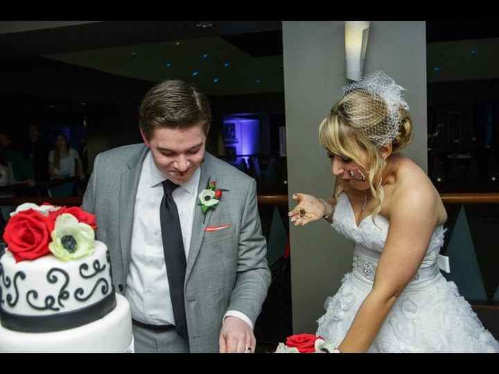 Cake smashed in the face?