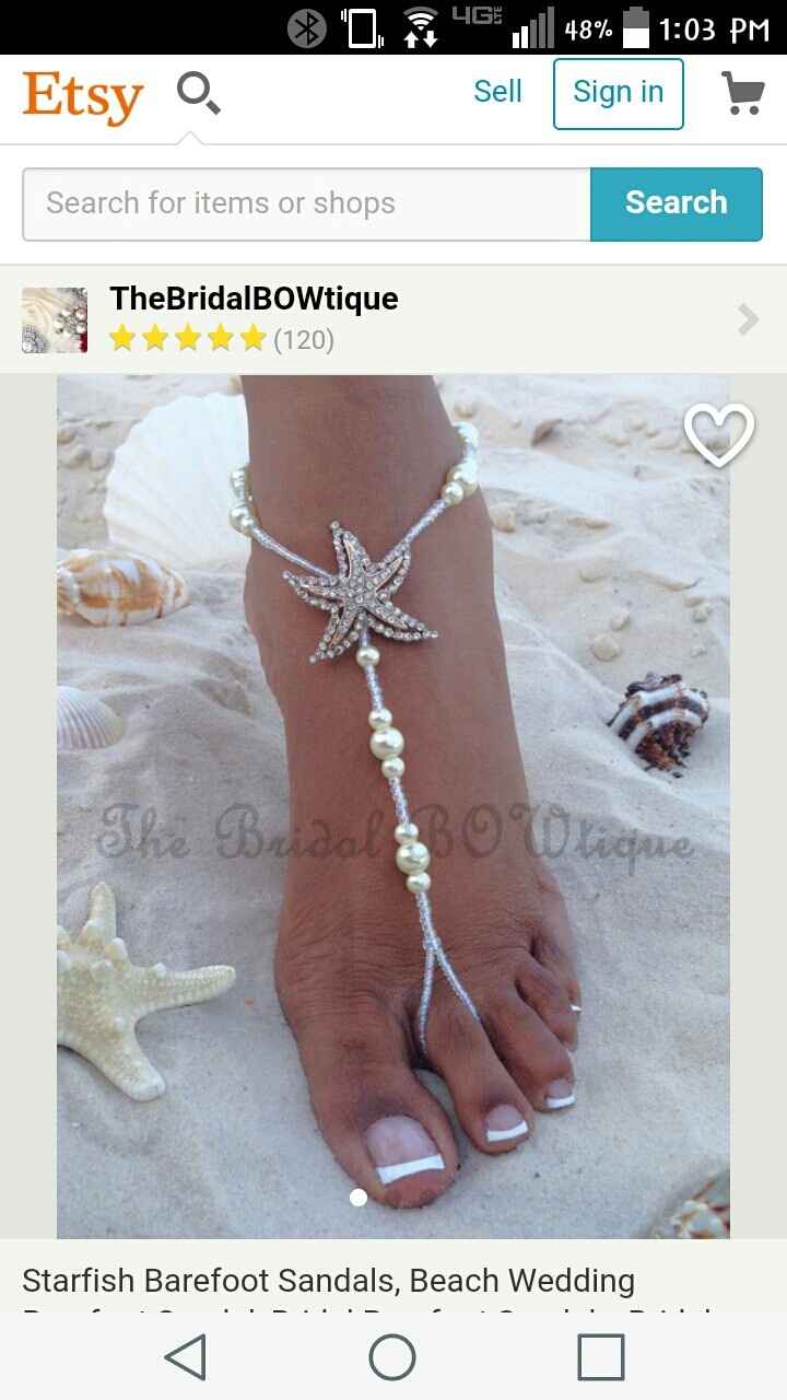 Beach wedding footwear