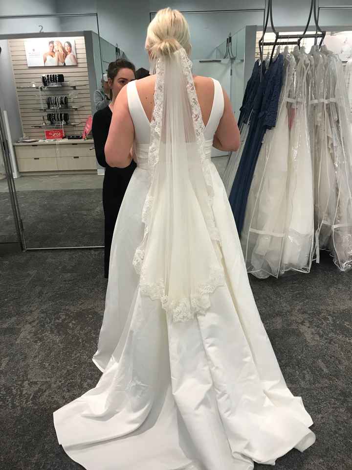 Adding sleeves to a satin wedding dress - 3