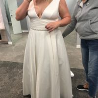 Adding sleeves to a satin wedding dress - 2