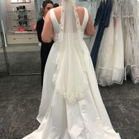 Adding sleeves to a satin wedding dress - 3