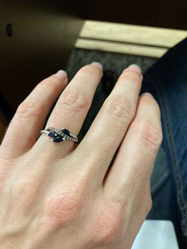 Please show me your non-diamond engagement/wedding ring - 1