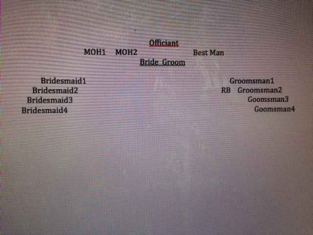 Wedding Party Standing Positions