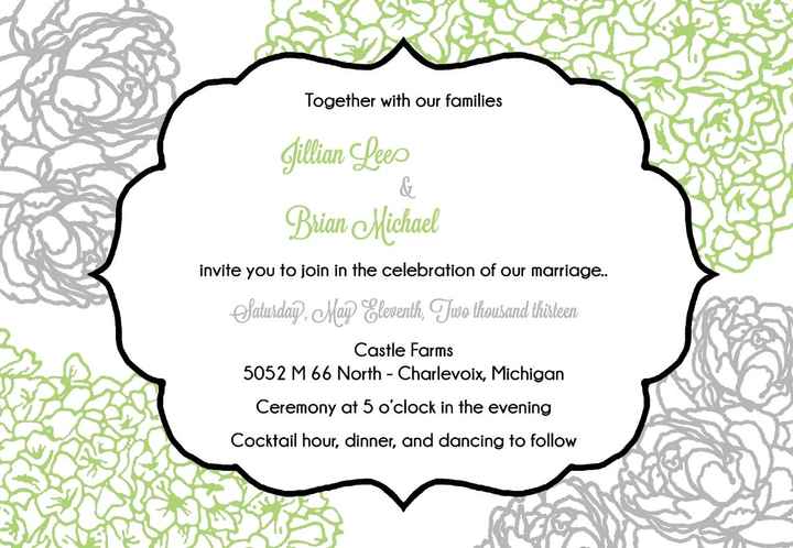 Looking for feedback on invitation draft! UPDATE with new drafts.. please vote!