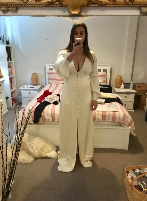 Wedding dress neckline alteration - 1