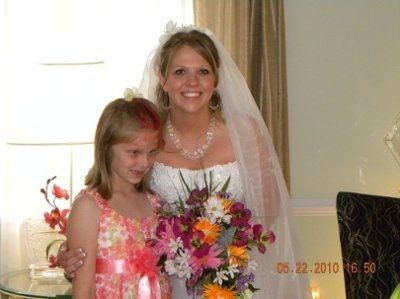 ahhh my new flower girl chopped off all her hair