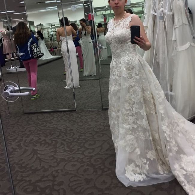 What was your least favorite wedding dress on you?