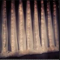 DIY Tulle, Light and Greenery Backdrop