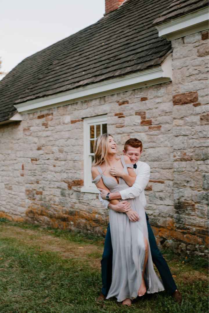White dress engagement shoot online