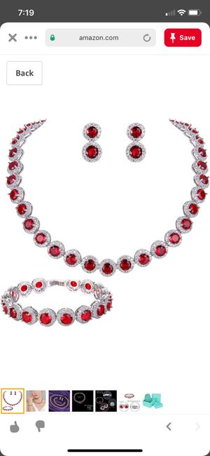 What colour jewelry did you pick for your dress? - 1