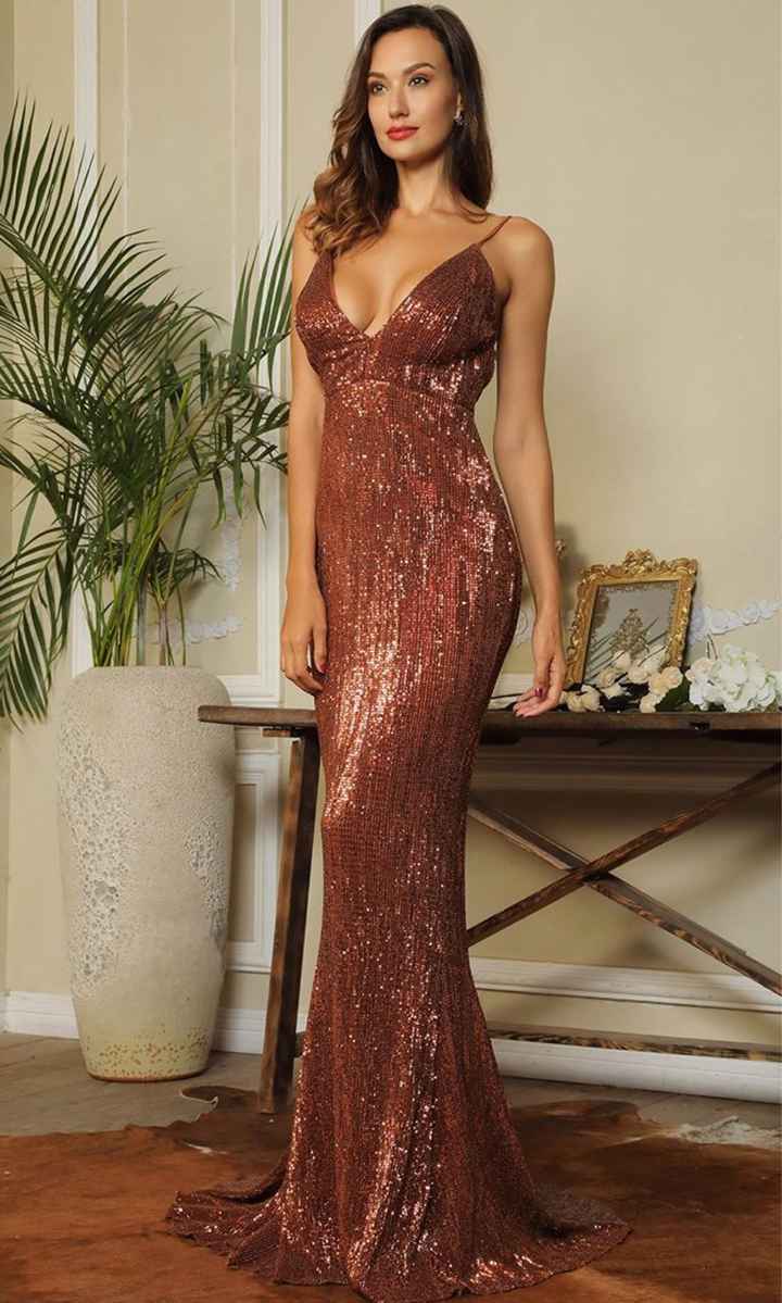 Copper/dark Rose Gold Bridesmaid Dress ...