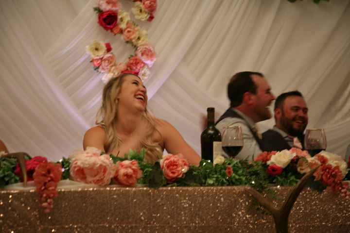 I just wanted you to see that she picked peony as her flower for decor. She searched for real lookin