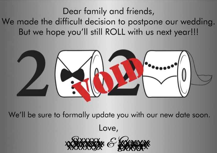 Do i have to let my guests know there will be no wedding this year? - 1