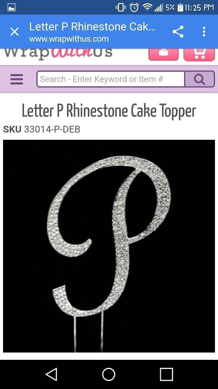 What kind of cake topper did you go with?