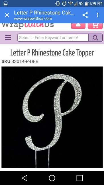 What kind of cake topper did you go with?