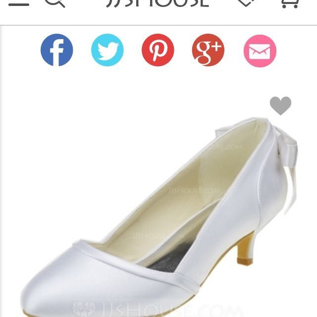 The brides shoes