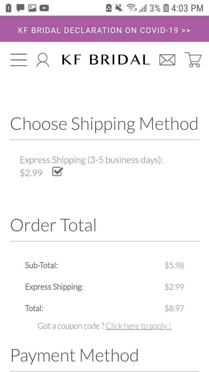 Kf bridal color vs. David's Bridal color - 1