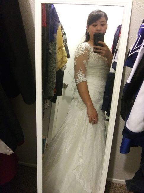 Adding sleeves on a strapless wedding dress? 4