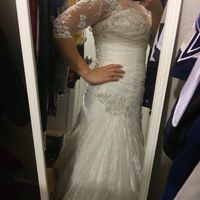 Adding sleeves on a strapless wedding dress? - 3
