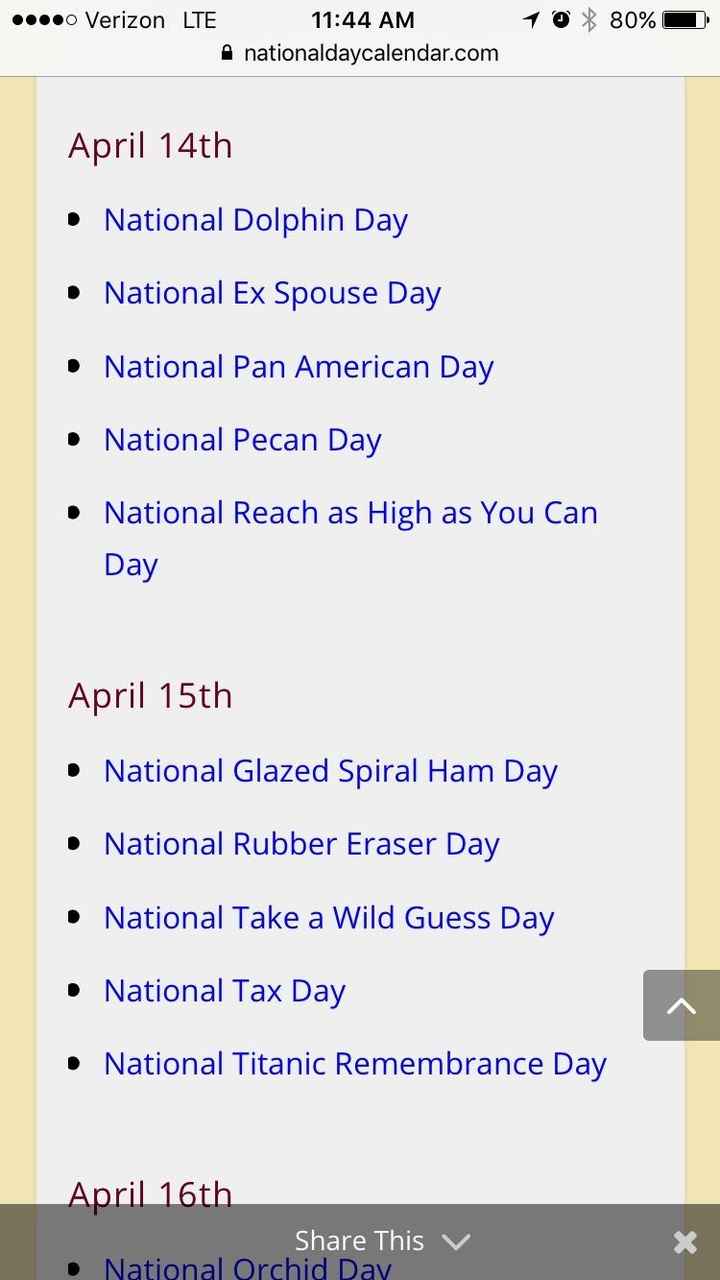 Historic Wedding Date