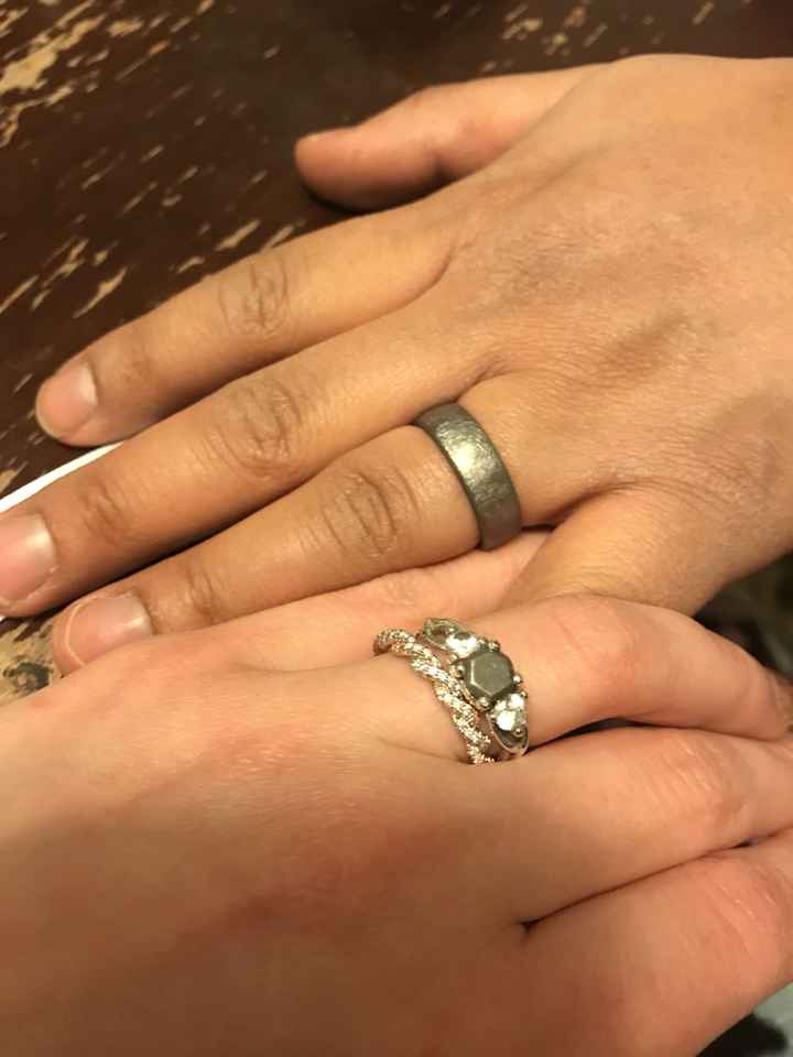  Engagement and wedding ring - mixing designers - 1