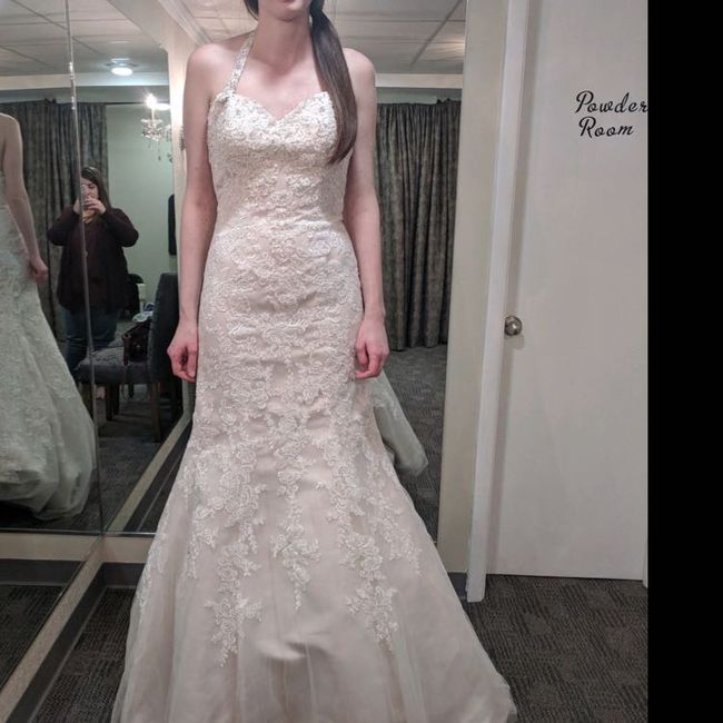 Altering strapless sweetheart dress to halter 3