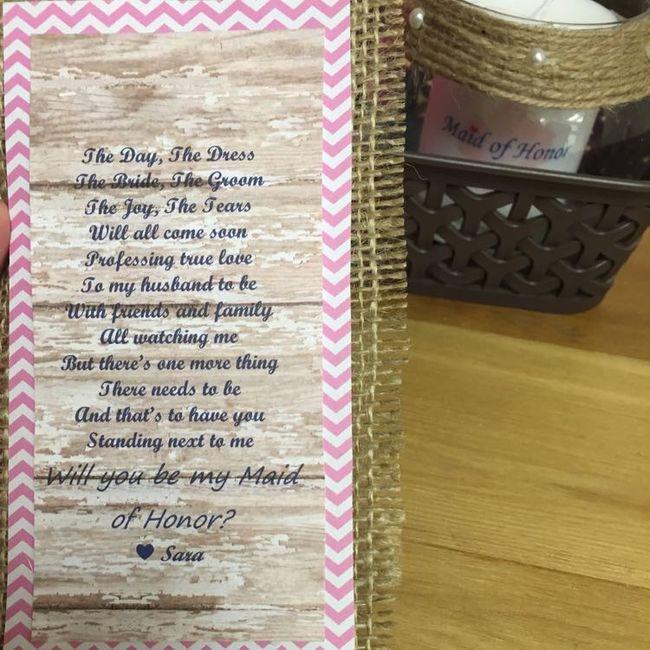Asking your girls to be bridesmaids