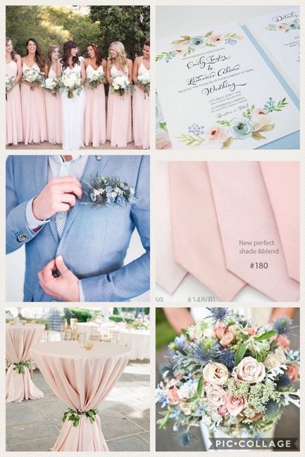 Blush and dusty blue wedding flowers 2