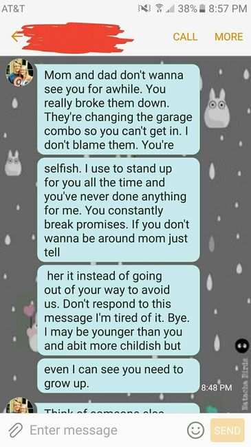 Family problems.