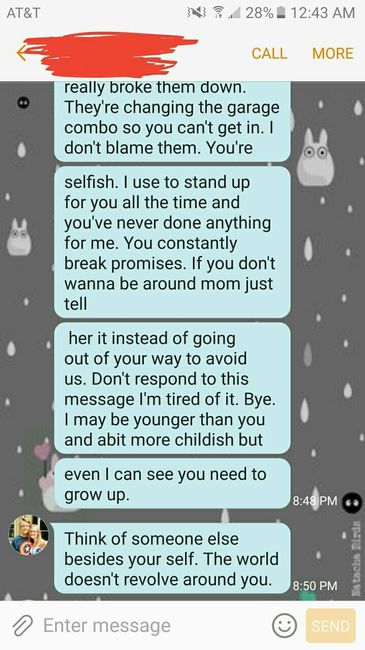 Family problems.