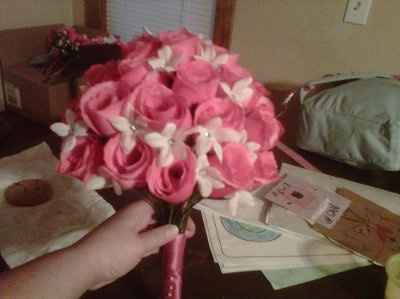 For the ladies wondering about my Ribbon work on my Bouquets! I tried something for you * Pics