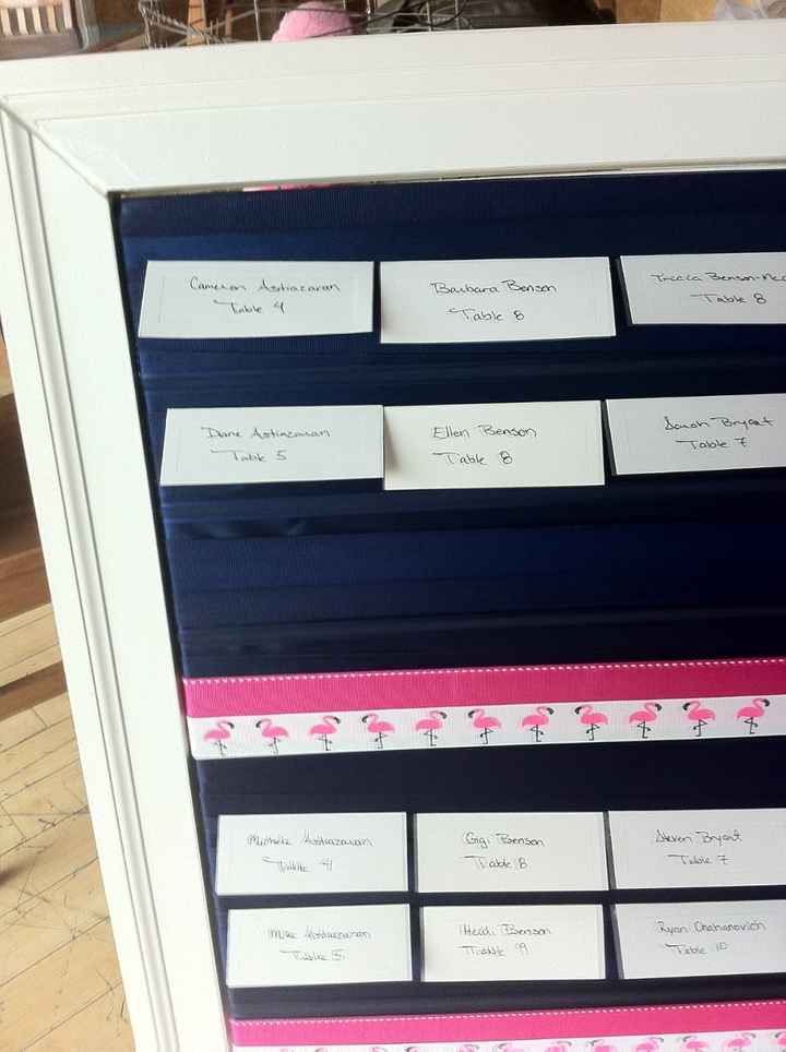 DIY Seating Chart Ribbon Board
