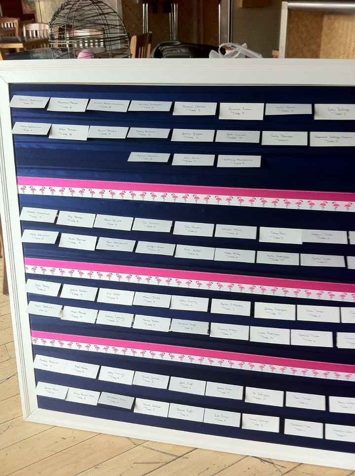 DIY Seating Chart Ribbon Board